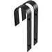 A pair of black metal Mayne handrail brackets with screws.