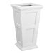 A white rectangular container with a square top.