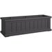 A graphite grey rectangular planter box.