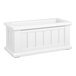 A white rectangular tub with a rectangular bottom.