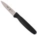 A Mercer Culinary Millennia paring knife with a black handle.