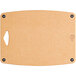A brown Mercer cutting board with silicone grips.