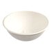 A Solia white sugarcane bowl with a lid.