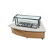 A Vollrath custom stainless steel and glass front of house serving system on a counter.