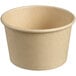 A Solia natural bamboo fiber paper cup with a white background.