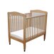 L.A. Baby WC-510A-N 24 inch x 38 inch Compact Wooden Window Crib with 3 inch Fire Retardant Mattress