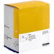 A yellow and white First Aid Only box of 50 sterile gauze pads.