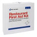 A metal restaurant first aid kit designed for up to 75 people.