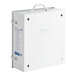 A white First Aid Only 3-shelf cabinet with a handle and cross on it.