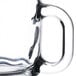 A clear glass Libbey warm beverage mug with a handle.
