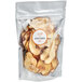 A white bag of Cocktail Garnish Dried Pear Slices with a close-up of a slice of pear.