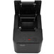 An Adesso Nuprint 210 black receipt printer with a red button on top.