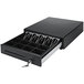 A black Adesso cash drawer with removable tray.