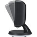 An Adesso black and grey Omni-Directional barcode scanner on a stand.