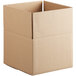 A close up of a Lavex cardboard box with a cut out top.