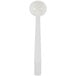 A white plastic Cambro ladle with a handle.