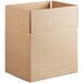 A Lavex heavy-duty corrugated cardboard shipping box with the top open.