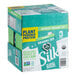 A case of Silk Organic Unsweetened Soy Milk with white packaging.