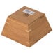 An American Metalcraft bamboo square bowl in a wooden box with a white label.