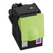 A magenta and black Point Plus toner cartridge for a Lexmark printer on a white background.