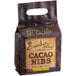 A brown Republica del Cacao bag with a label on it.