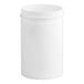 A white plastic container with a white lid.