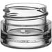 A clear thick wall polystyrene jar with a lid.