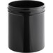 A black cylinder container with a lid.