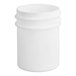 A white plastic container with a white lid.