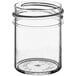 A clear polystyrene jar with a lid.