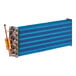 An Avantco evaporator coil with copper tubes and blue fins.