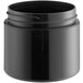 A black plastic container with a black lid.
