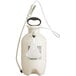 A white plastic Chapin Clean 'N Seal deck sprayer with a hose attached.