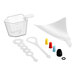 A white plastic Chapin SureSpray container with colorful plastic caps.