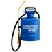 A blue metal Chapin sprayer with a hose.