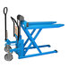 A blue Bishamon SkidLift with wheels.