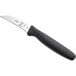 A Mercer Culinary peeling knife with a black handle.