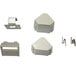 A group of grey plastic MetroMax i "S" hooks.
