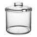 A clear plastic container with a lid.