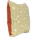 An Astella Palmetto Sawgrass throw pillow with a green and orange leaf pattern.