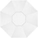 A white California Umbrella replacement canopy with a center hole.