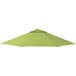 A green California Umbrella canopy on a white background.