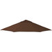 A brown California Umbrella replacement canopy.