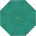 A green umbrella with a white center.