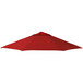 A California Umbrella jockey red replacement canopy with a black band.