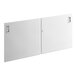 A white rectangular cabinet door for a Regency table with a handle.