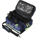 A navy blue Kemp USA professional trauma bag with zippers.