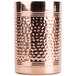A hammered copper-plated stainless steel wine cooler with a textured surface.
