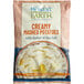 A white package of Honest Earth creamy mashed potatoes with butter and sea salt.