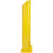 A yellow rectangular Ideal Warehouse overhead door track protector with holes.